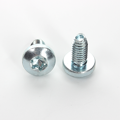 渗碳钢蓝白锌内六角花形盘头三角锁紧螺钉DIN7500(PE)